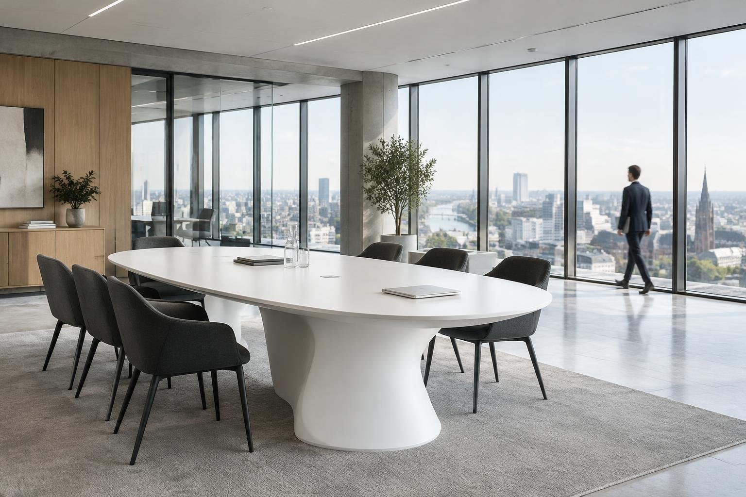 Bright corporate workspace